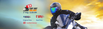 Droom helmet sale 21sept 11am rs 89 special colours golden and silver