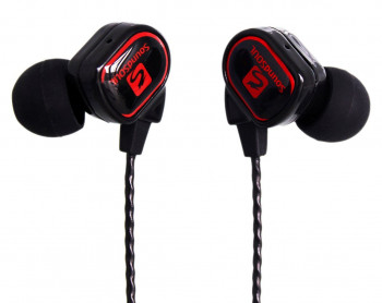 Amazon Soundsoul E10 Noise-isolating Sport In-Ear Headphones (Black)