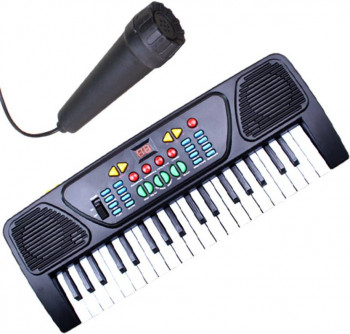 JM 37 KEY Piano Synthesizer keyboard with MIC musical Kids Toy (Multicolor)