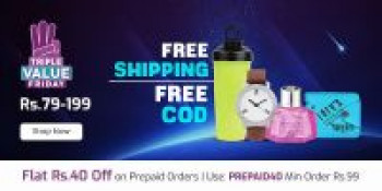 Shopclues Triple Value Friday With Free Shipping Products From Rs.79 to Rs.199
