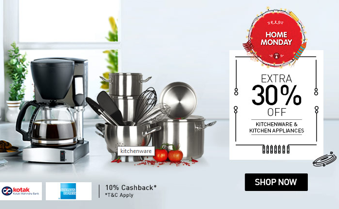 Snapdeal Home Monday Sale: Extra 30% off on Kitchen Ware & Kitchen Appliances