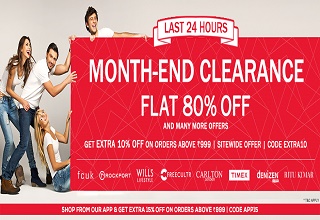 Fashionandyou Month End Clearance Sale: Flat 80% off + additional 10% off on branded clothing