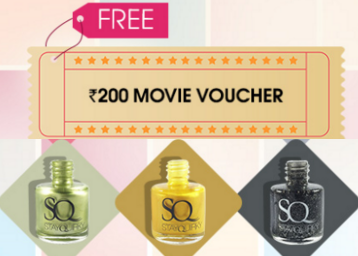 Purplle Diwali offer : Get Movie Voucher of Rs. 200 Free with stay quirky products