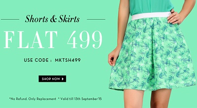 Shopnineteen Women shorts & Skirts at Flat Rs. 499