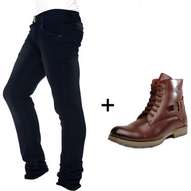 Naaptol Combo of Stylish Designer Jeans and Boots at flat 82% off with extra 20% off @ Rs. 1000