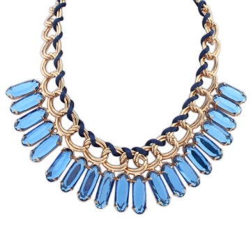 Optionsz Buy Gold Plated Blue Crystalized Neckpiece at Rs.788/-