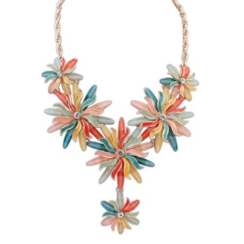 Optionsz Multicolor Floral Fashionable Floral Neckpiece at low price Rs.825/-
