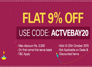 EBay Flat 9% off on Ebay online Shopping