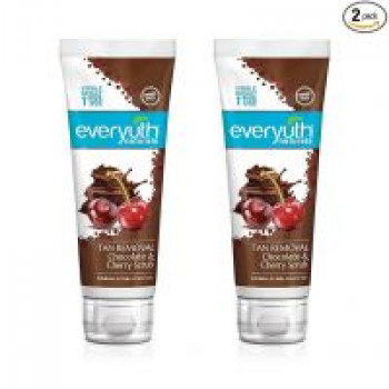 Everyuth Naturals Pure & Light Tan Removal Choco Cherry Scrub, 100g Pack of 2