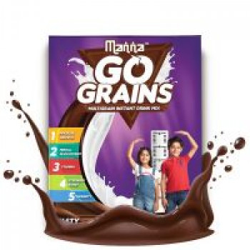 Manna Go Grains - Multigrain Instant Drink Mix - 200g Pack (Chocolate Flavour)