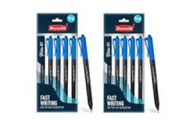 Reynolds VISTA RT BP - BLUE (PACK OF 10) I Lightweight Ball Pen With Comfortable Grip for Extra Smooth Writing I School and Office Stationery | 0.7mm Tip Size | Pen