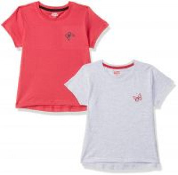 [Size 7- 8Y] Amazon Brand - Jam & Honey Girl's Regular Fit T-Shirt