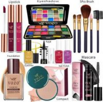VOZO Makeup Kit Sets One-stop Beauty Package For Beginners and Professionals ST-300  (Pack of 15)